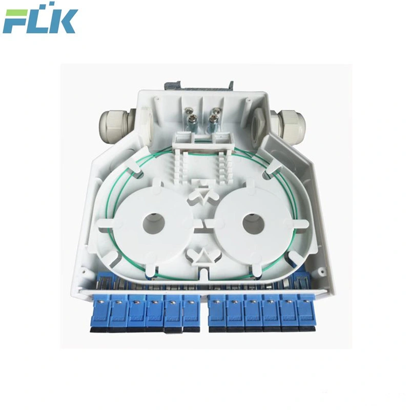 Optical Fiber White Plastic Industrial DIN-Rail Mount Splice Terminal Data Center Box Patch Panel