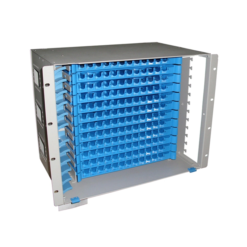 144 Core High Capacity Rack Mounted Fiber Optic Patch Panel FTTH Cable Distribution Frame