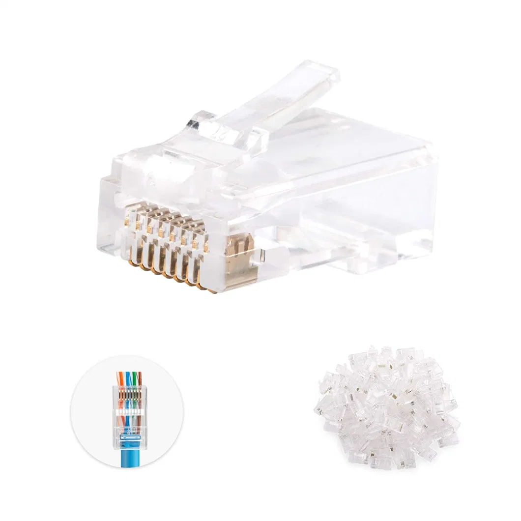 RJ45 CAT6/5e Keystone Jack - 110-Type Unshielded (UTP) Modular Female Connector Compatible with Speed Termination Tool - Easyjack CAT6/5e, 50-Pack, White