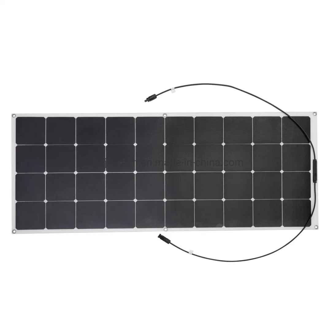 Direct Factory Single Crystal High Efficiency Mc4 PV Connector Connection Photovoltaic Bendable Solar Module 110W Ultra-Thin Portable Semi-Flexible Solar Panels