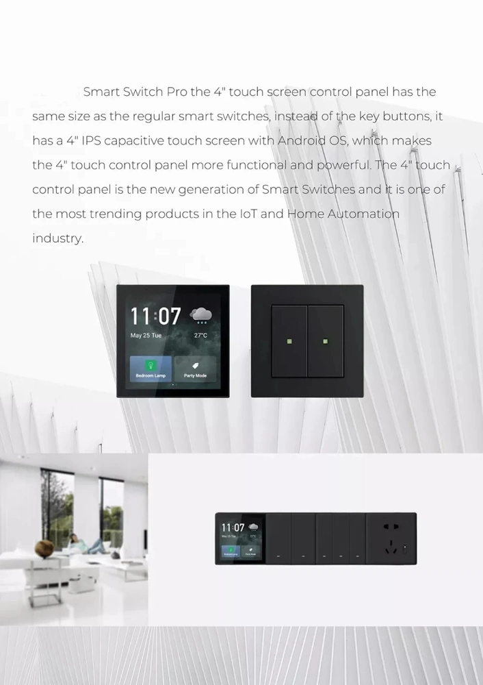 Abuk Home Automation System Smart Solution Remote Control Tuya Zigbee Smart Home House Control Panel Switch