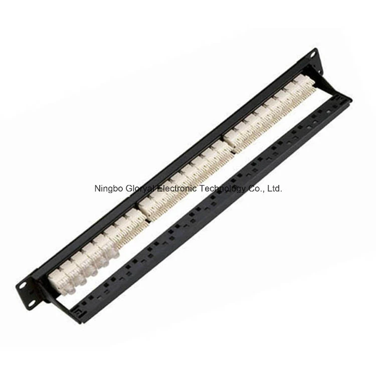 24 Port UTP Cat. 5e/Cat. 6 Patch Panel Black