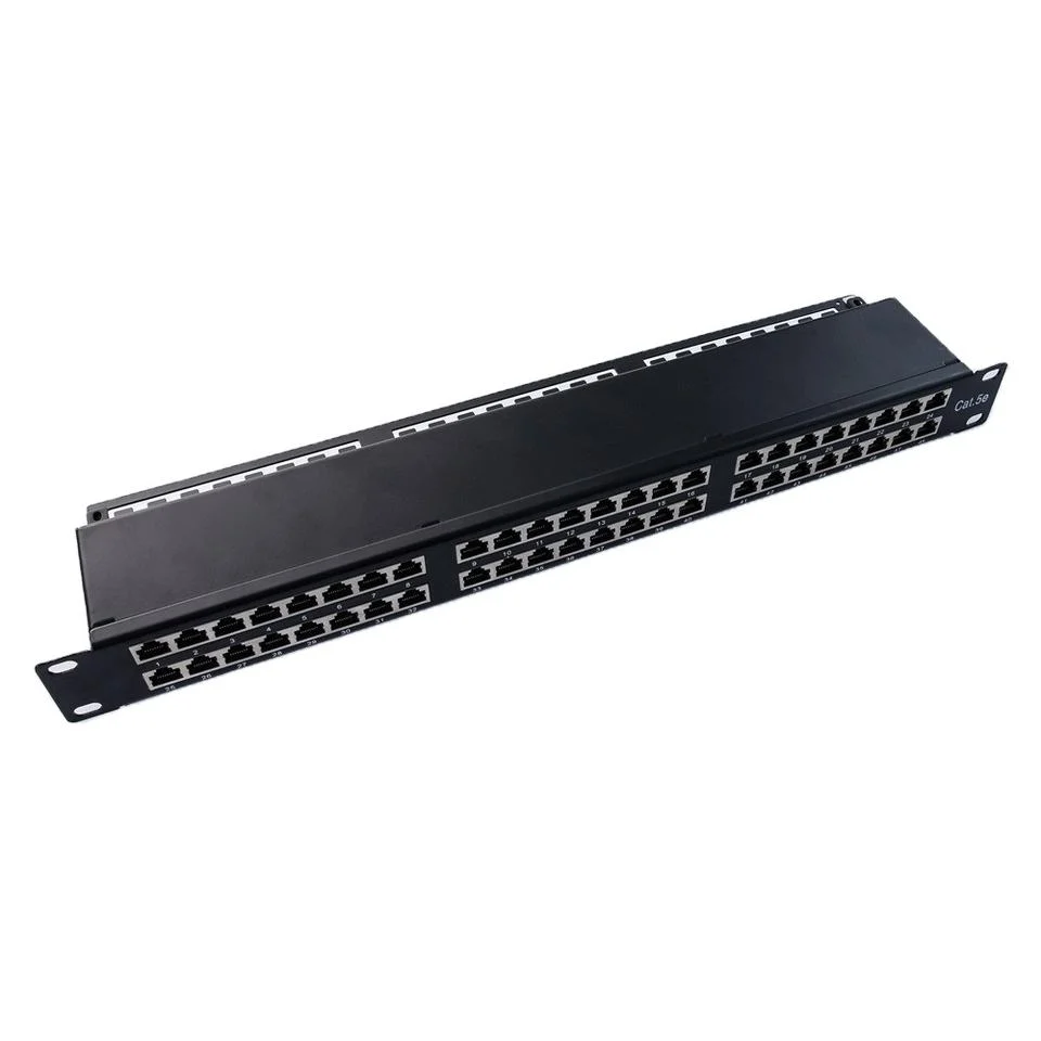 19 inch 48 port utp 1u rack mount Keystone patch panel for Cat6 cabling