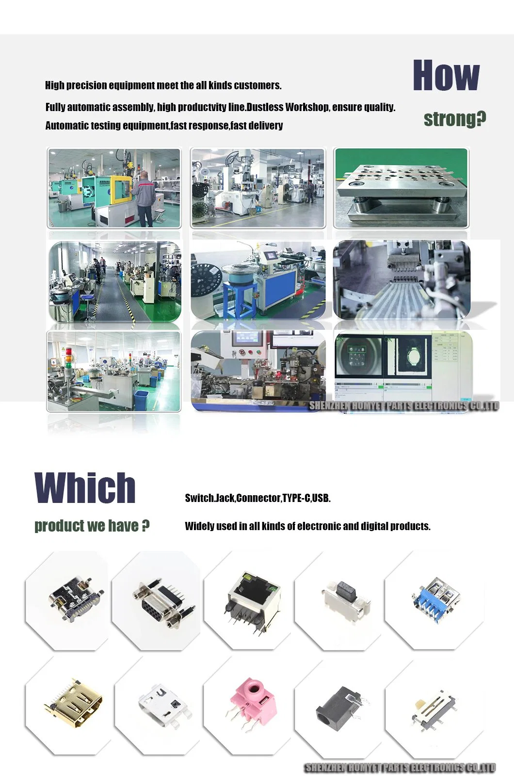 RJ45 Connector 56with Modular Shielded Jack, Meets IEEE 802.3u Requirements