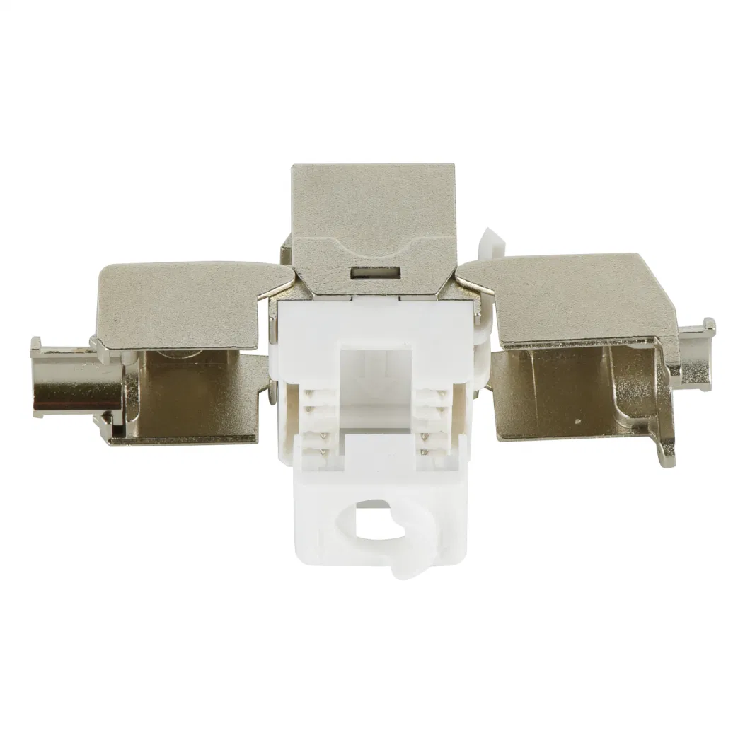 FTP CAT6 CAT6A Keystone Jack 180 Degree Toolless Connector