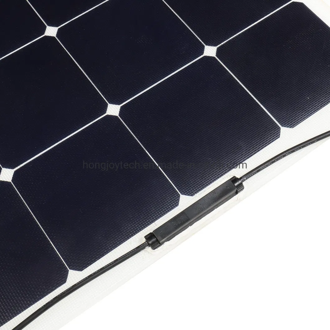 Direct Factory Single Crystal High Efficiency Mc4 PV Connector Connection Photovoltaic Bendable Solar Module 110W Ultra-Thin Portable Semi-Flexible Solar Panels