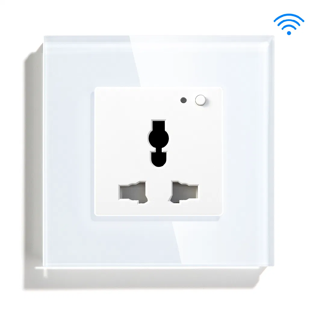 Mvava Glass German EU Standard Electrical Zigbee Tuya Alexa Outlet Plug Jack Power WiFi Wall Smart Socket RJ45