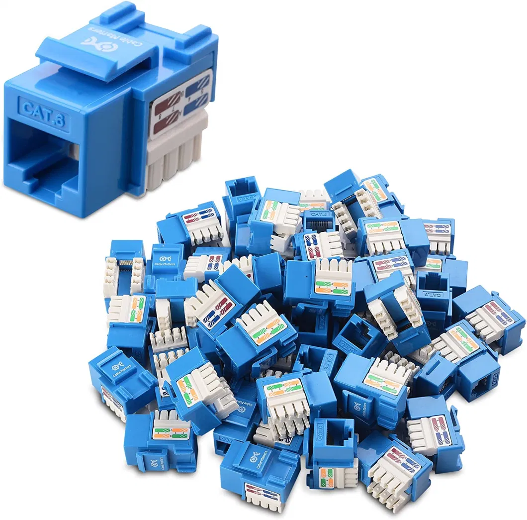 Slim Too-Less Ethernet RJ45 Unshielded 180 Degree CAT6 Keystone Jacksdustproof 3m Toolless Female Keystone Plug with Dust Cover