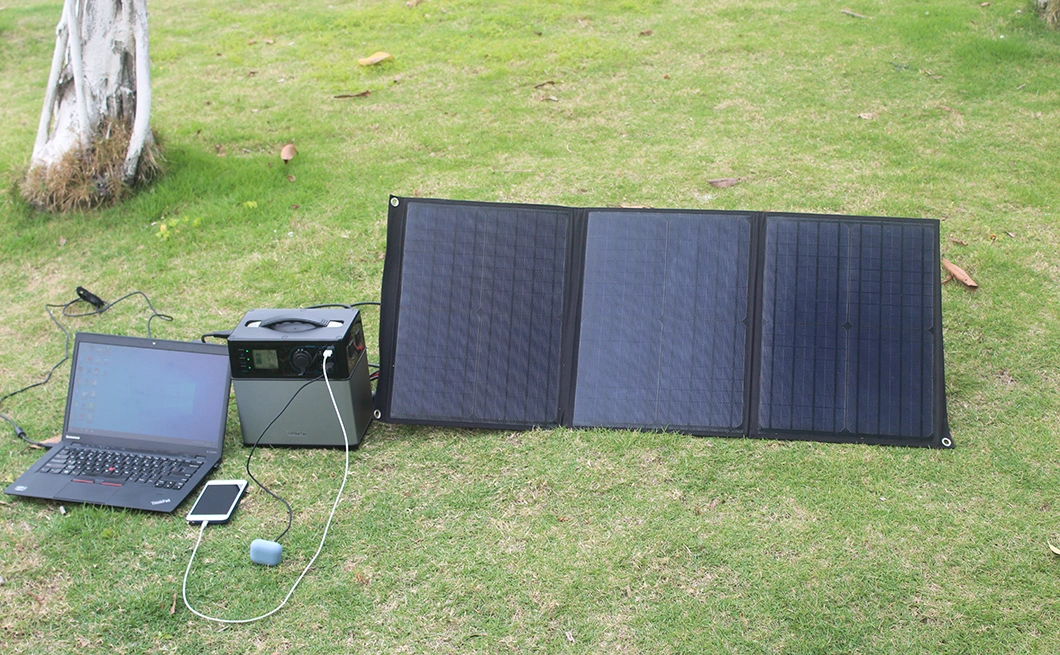 120W Foldable Solar Panel Customizable Power, Output Port, Material