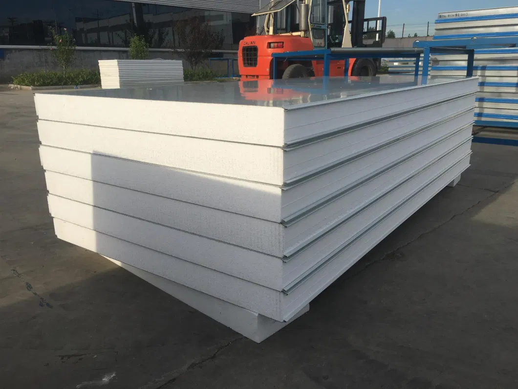 Z Lock Connection PU/EPS Insulated Polyurethane Sandwich Exterior Wall Panel for Cold Storage