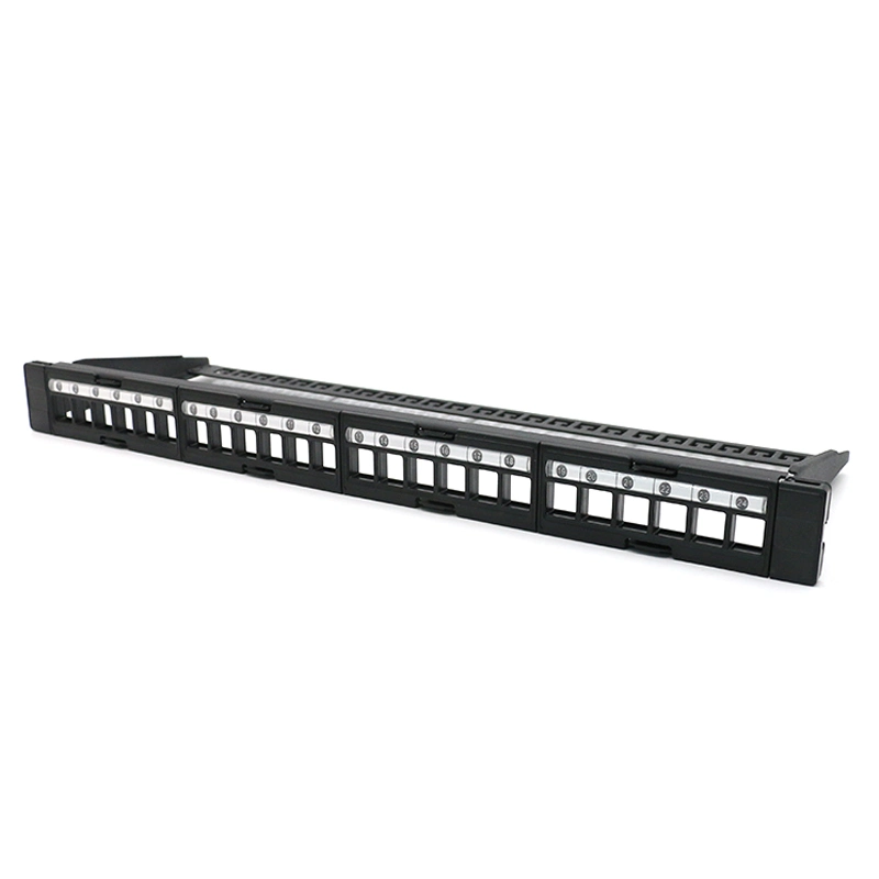 Detachable 1u 24port 19 Inch Blank Patch Panel with Cable Manger