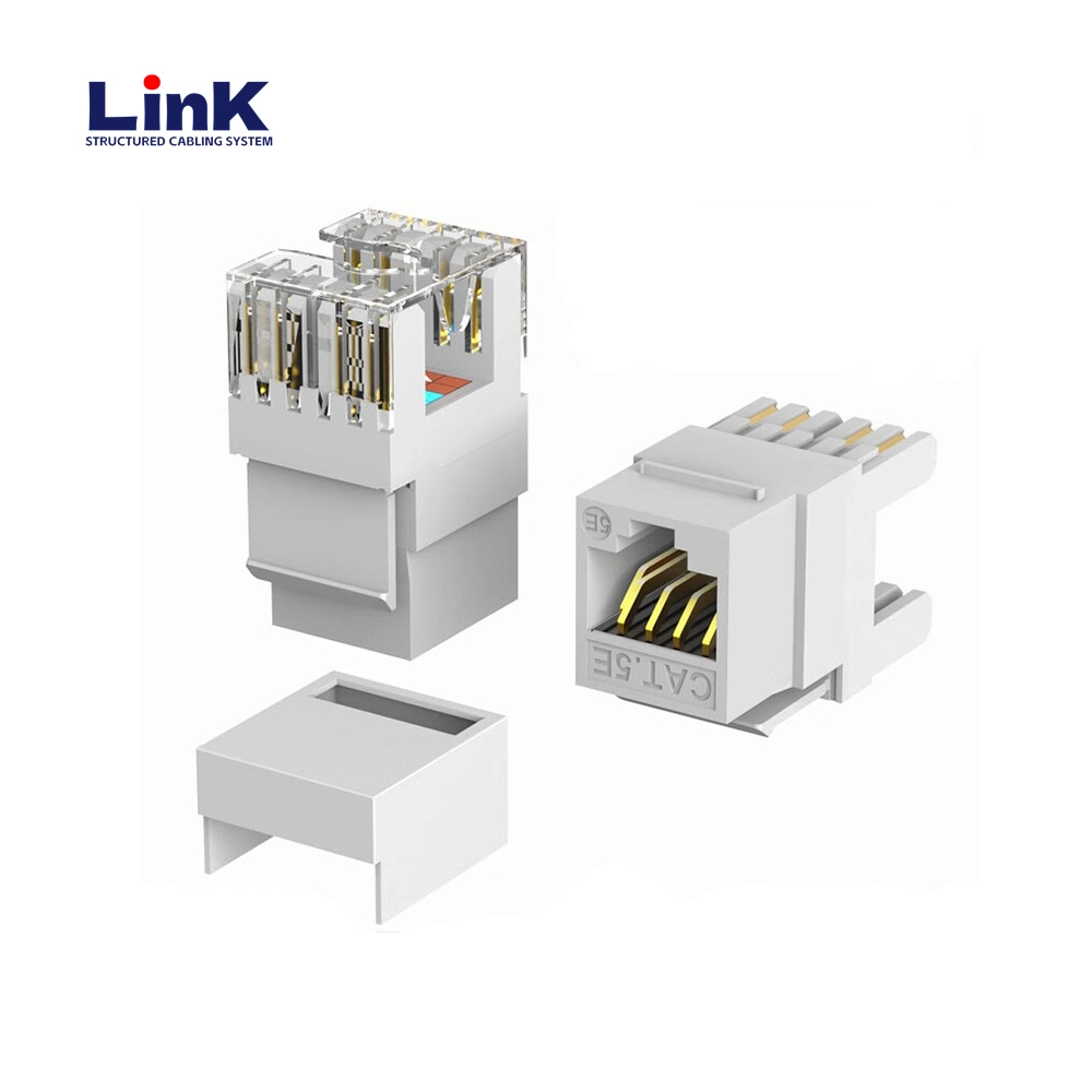 10/100 Base-T connector 8p8c RJ45 Modular Keystone Jack Ethernet RJ45 Pass Through Female Connector Jack