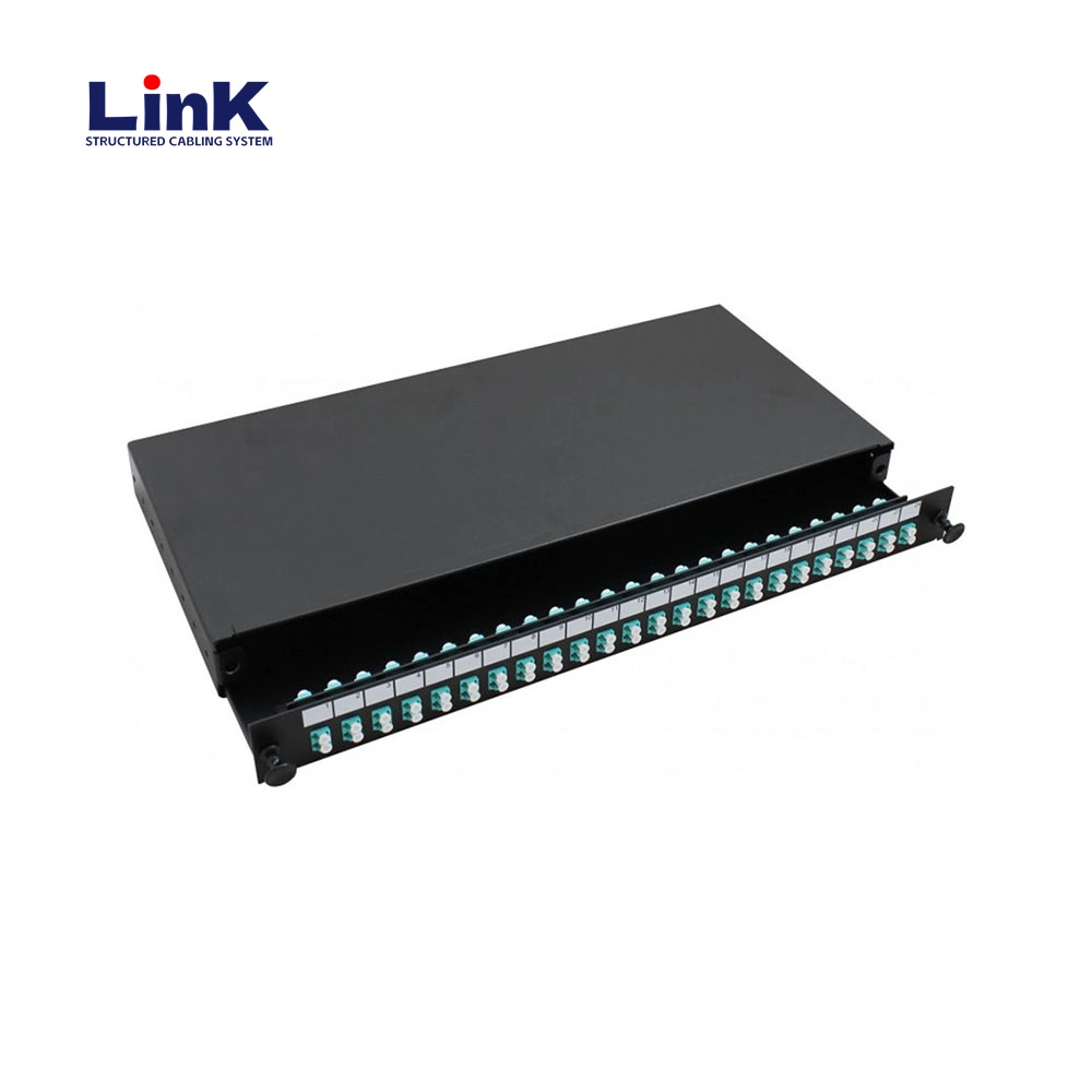 1u 19&quot; 12 24 Port Rackmount Fiber Optical Sliding Patch Panel for Data Center