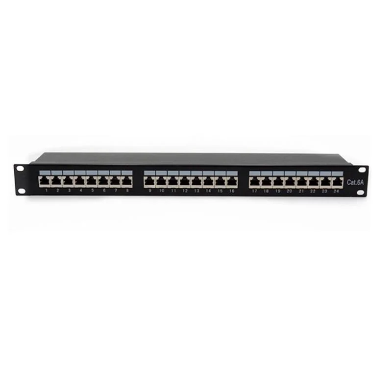 CAT6A 24-Port Shielded Network Patch Panel with Luxury Modular