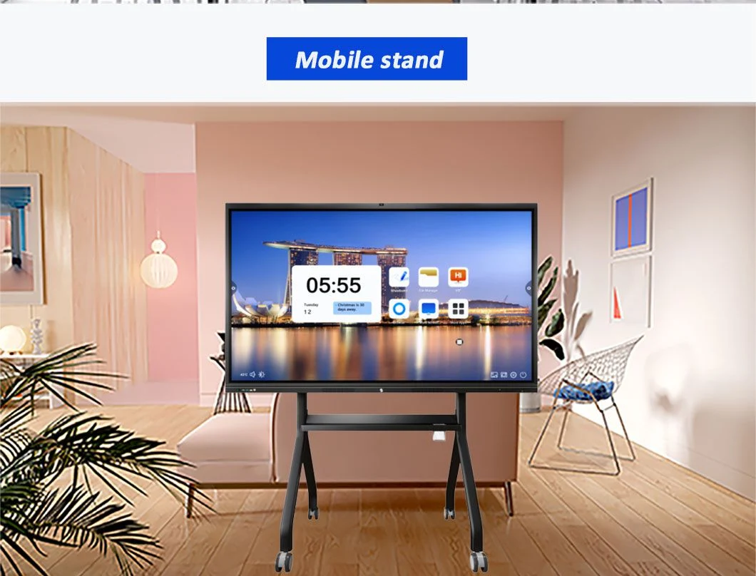 Customized Ultra HD 75inch Whiteboard Manufacturer OPS All in One IR Multi Touch Screen 4K Smart Board Interactive Flat Panel for School and Video Conference