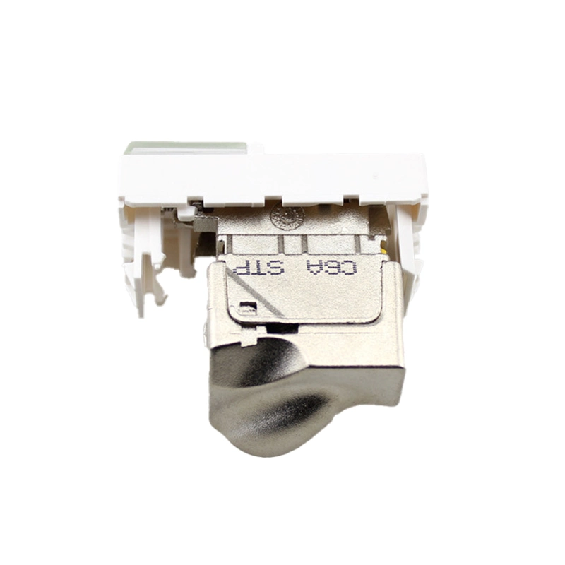 Best Quality Promotional RJ45 FTP Shielded Angle 180 degree Toolless Cat6A Keystone Jack