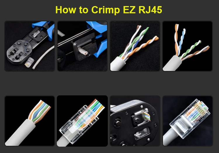 Modular RJ45 Connector with Ez CAT6 Pass Through Plug