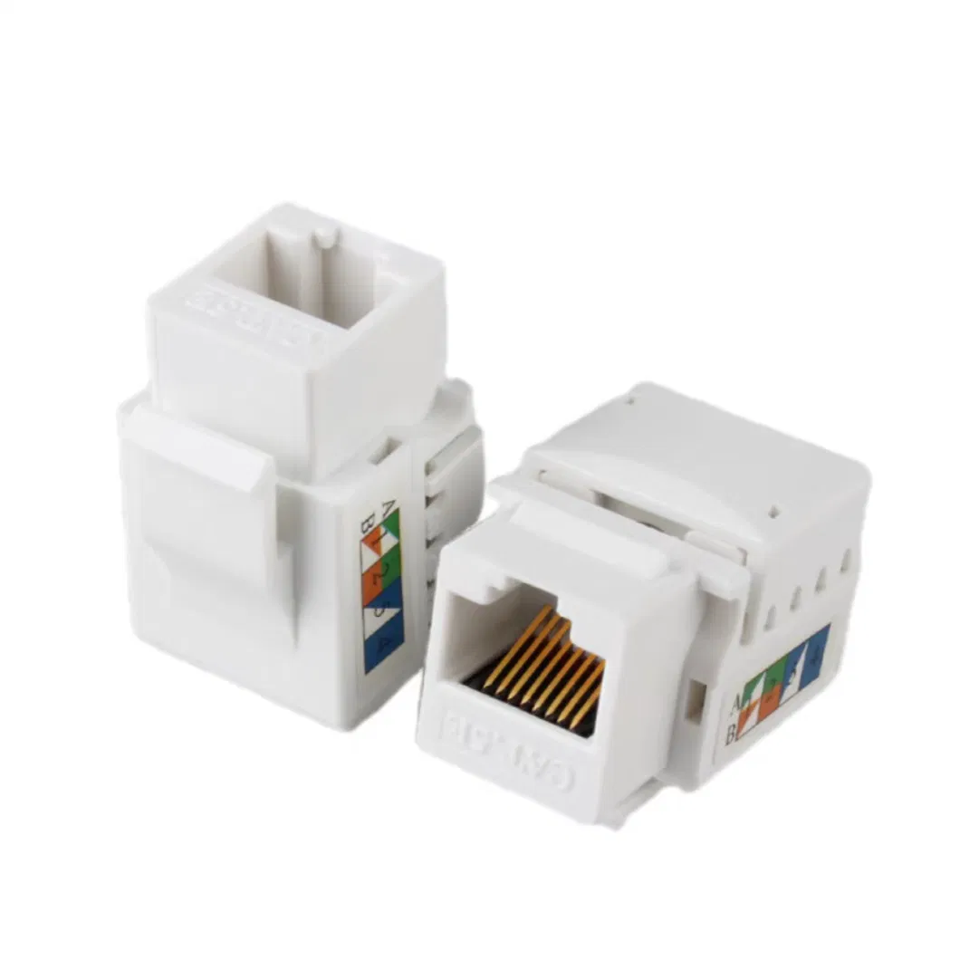 RJ45 Cat5e Keystone Jack 90-Degree Gigabit Network UTP CAT6 Connector