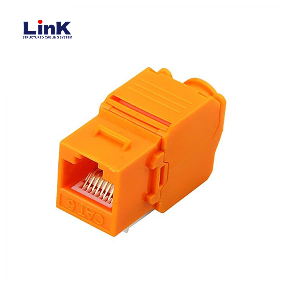 RJ45 CAT6 Punch Down Network Cat 6 Keystone Jack 180 Degree AMP UTP Unshielded Modular Plug OEM Factory Female Connector