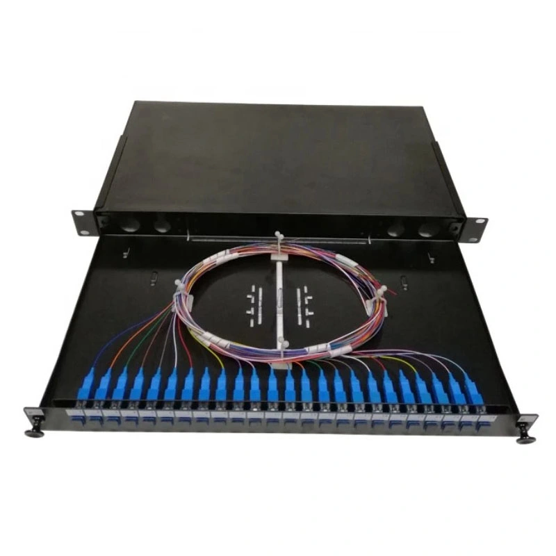 China Factory 1u 19&prime;&prime; 48/72/96 Core LC FC Sc Optical Fiber Patch Panel