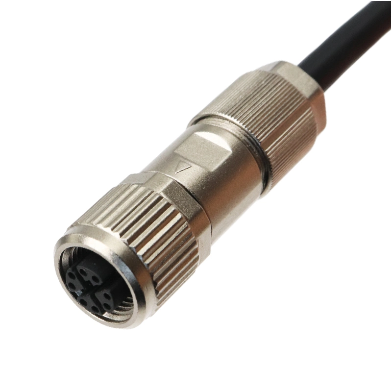 M12 8pxcode Female to RJ45 8p8c 0.3m CAT6A Cable