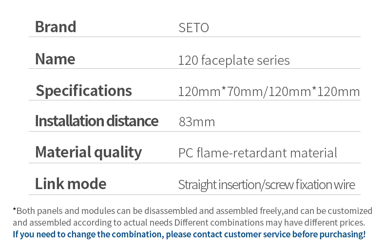 Seto Model 120 Face Plate Two-Port Vacant Panel American Multimedia Information Keystone Jack Face Plate