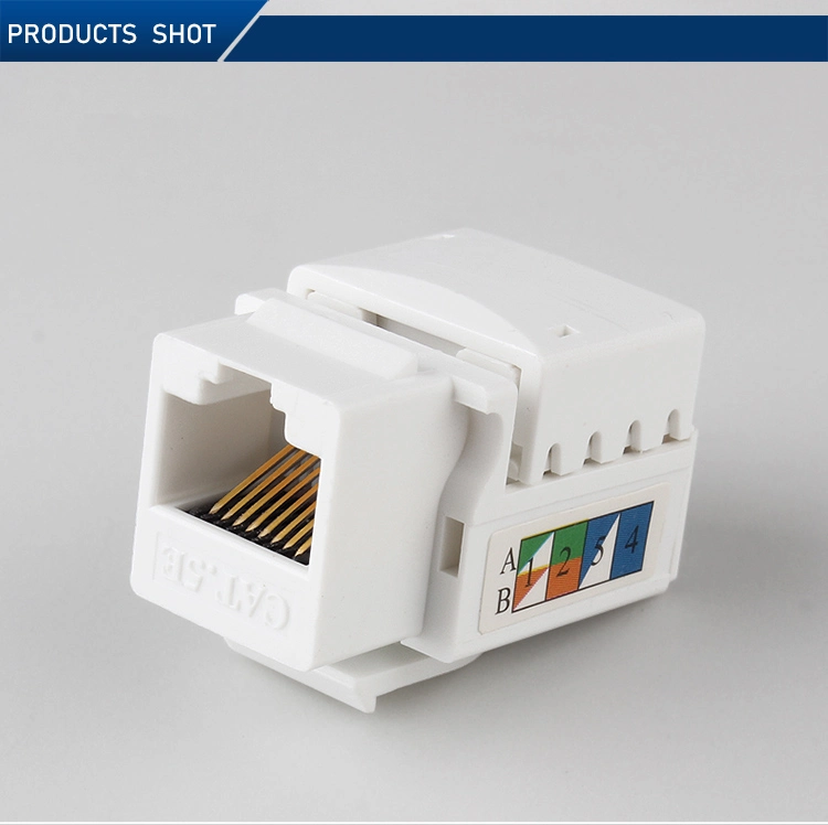 High Quality 180 Degree CAT6 UTP/FTP Network Keystone Jack RJ45 Connector