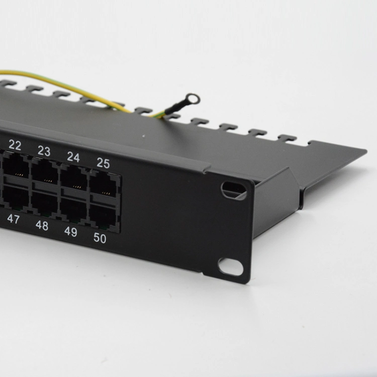 High Quality 1u Rj11 50 Port RJ45 8p8c Voice Patch Panel