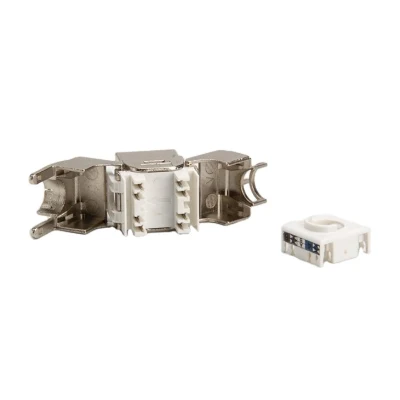 Presa modulare Keystone RJ45 schermato Cat5e/CAT6/CAT6A a 180 gradi senza utensili Connettore