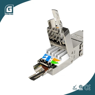 Gcabling connettore maschio RJ45 senza utensili CAT6 8p8c accoppiatore FTP RJ45 Connettore maschio modulare Ethernet completamente schermato maschio femmina Cat 6 RJ45 Connettore per computer portatile