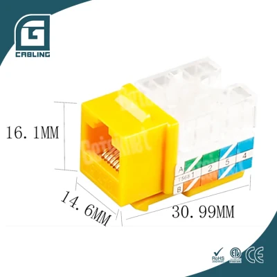 Gcabling 8p8c CAT6 RJ45 Keystone Jack Cat5e UTP Ethernet modulare Presa di rete CAT6A