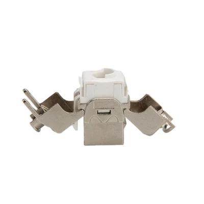 RJ45 schermato per rete Cat. 5e martinetto Keystone senza attrezzi a 180 gradi