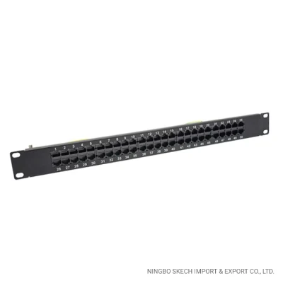 Rete Ethernet Cat3 pannello patch voce UTP 1u a 50 porte Rack da 19&quot; con pannello patch