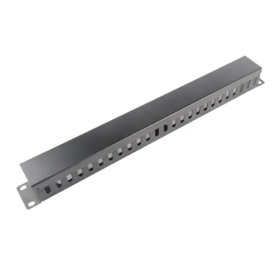 Gestione dei cavi metallici a 25 slot 1u con pannello patch con tappo Gestione cavi