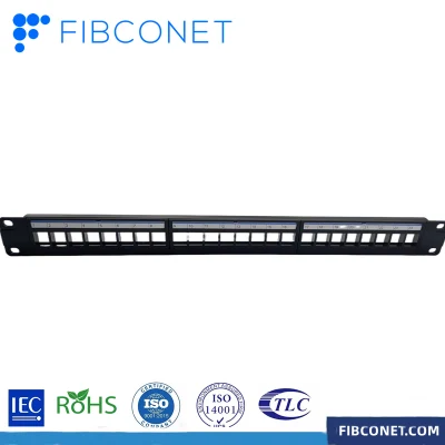 Dati di rete UTP a 24 core Keystone Cat5 a fibre ottiche Pannello patch
