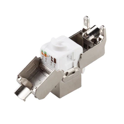 Jack Keystone CAT6A Cat7 AMP RJ45 con schermatura senza utensili 8p8c Modulo Keystone