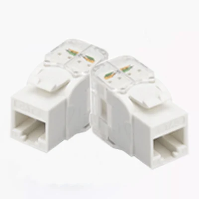 Jack Keystone non schermato a 180 gradi RJ45 Cat5e, colore bianco, senza utensili Presa Keystone modulare UTP RJ45 Cat5e CAT6 CAT6A