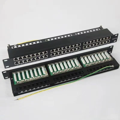 CAT6 48 tipo doppio del PWB del quadro d&prime;interconnessione delle porte UTP IDC