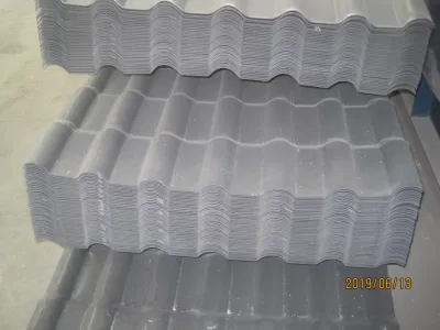 Struttura per tetto in resina PVC trapezoidale, copertura in resina, pannello in resina