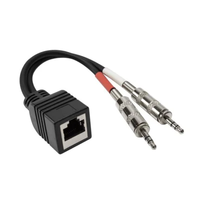 Prezzo di fabbrica personalizzato alluminio assemblato doppio TRS Stereo maschio da 3,5 mm Cavo di estensione audio femmina RJ45 per Axia Equipmnet