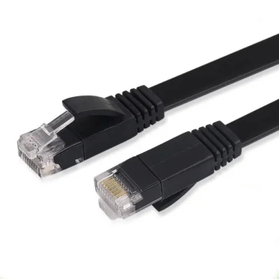 Cavo Ethernet Cat 6, 50 M, rete Internet Flat bianca Cavi patch LAN cavo per computer ad alta velocità CAT6 solido con Connettori RJ45