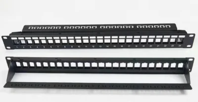 Pannello patch vuoto jack Keystone RJ45 UTP a 24 porte 1u