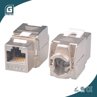 Gcabling 8p8c RJ45 Modular Jack FTP schermato modulo di rete Connettore RJ45 Jaca presa Keystone CAT6A senza utensili