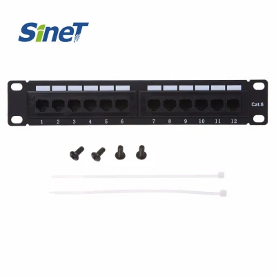 12 pollici 10 porte Gestione cavi UTP Cat5e CAT6 Wall Montare il pannello patch