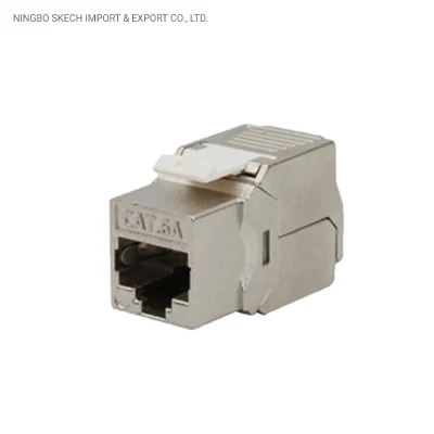 Chiave di pietra RJ45 con schermatura a 180 gradi senza utensili presa per chiave FTP CAT6A Connettore Keystone RJ45 8p8c per accoppiatore Keystone di rete con modulo jack Keystone