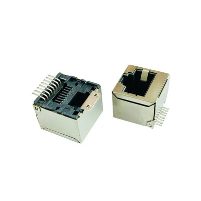 Connettore integrato RJ45 impilato CAT6 CAT6A Cat5 Cat5e di base-T. Jack magnetico