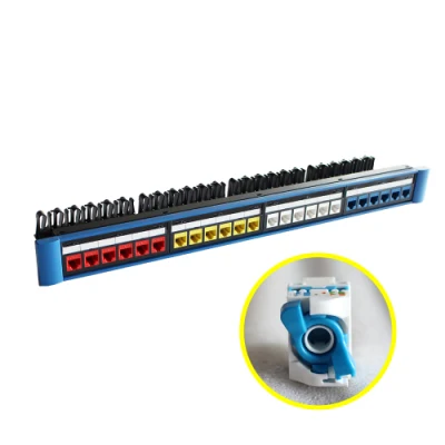 Pannello patch per montaggio in rack UTP CAT6 da 19&quot; con 24 porte RJ45