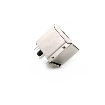 Connettore RJ45 8p con ingresso laterale con LED SMT