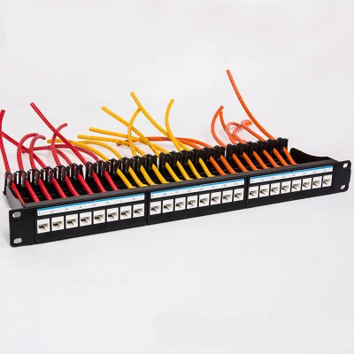 Quadro d&prime;interconnessione Port di CAT6 24 LED UTP con la chiave di volta caricata