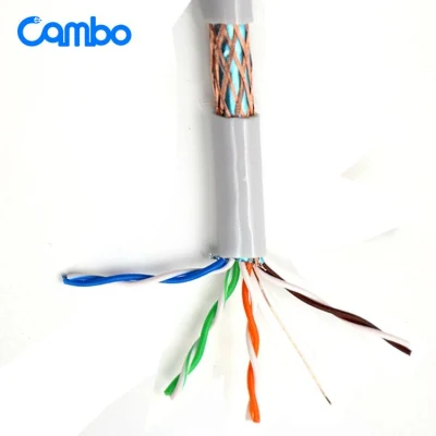 Cavo SFTP di qualità affidabile per interni da 0,50 mm in rame massiccio 155 mh Cat5 Cavo Internet Cat5e